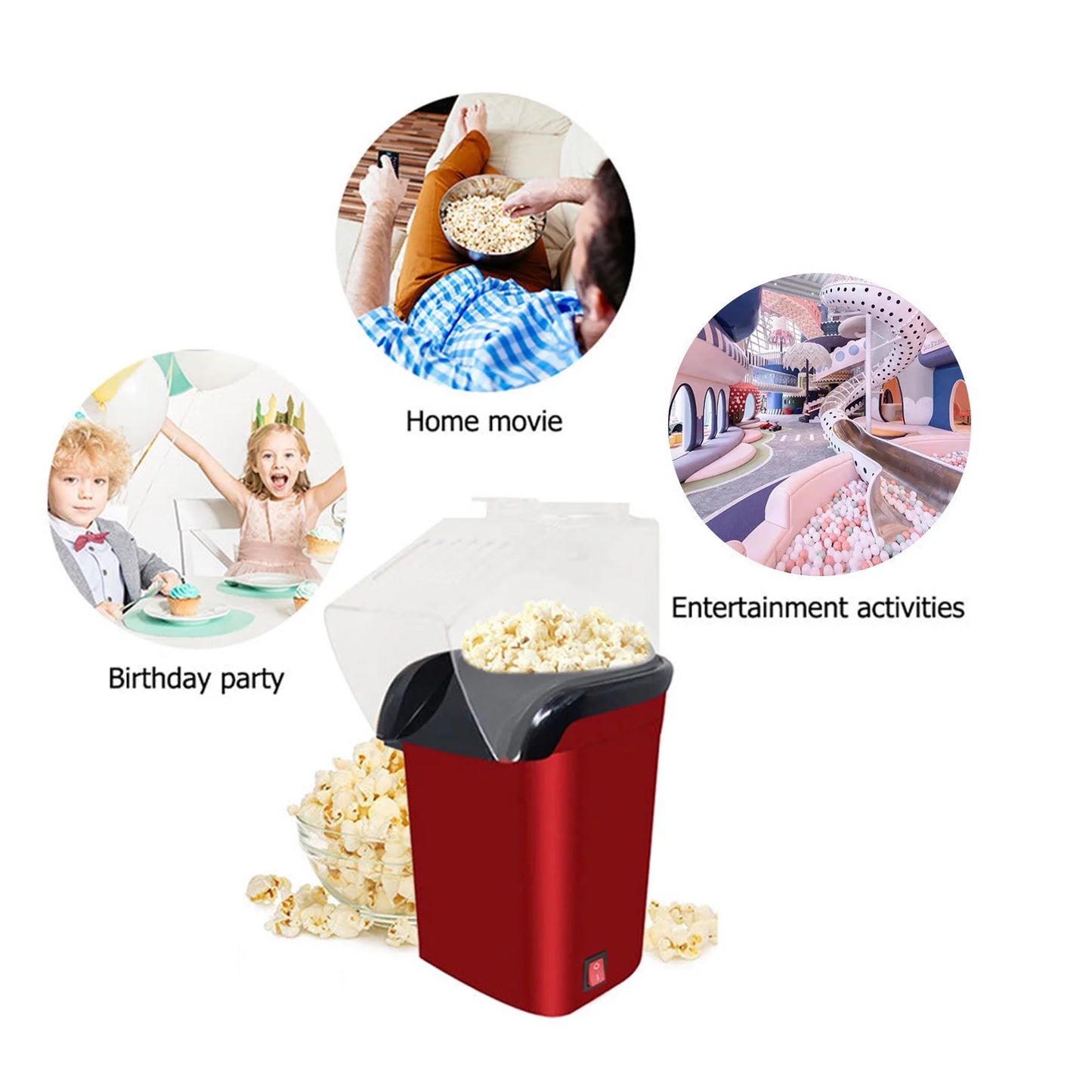 Red Hot Air Electric Popcorn Poppers