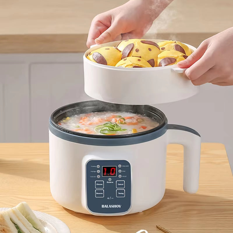 1.7L Electric Rice Cooker Single Double Layer 220V Multi Cooker Non-Stick Smart Mechanical Multicooker Steamed Rice Pot for Home