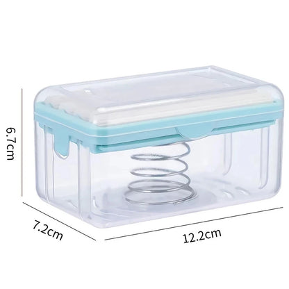 New Usage Roller Type Soap Dish Holder for Bathroom Toliet Soap Box Plastic Storage Container with Drain Water Bathroom Gadgets